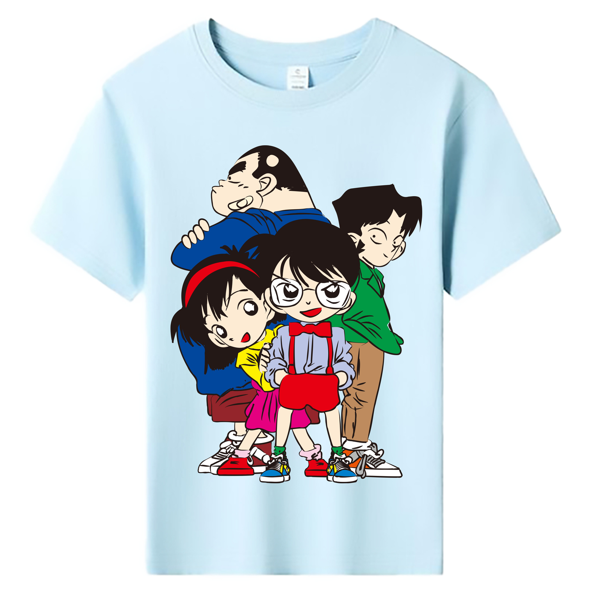 （画像用） 名探偵コナン Detective Conan 綿100％キッズTシャツ（フロントプリント）
